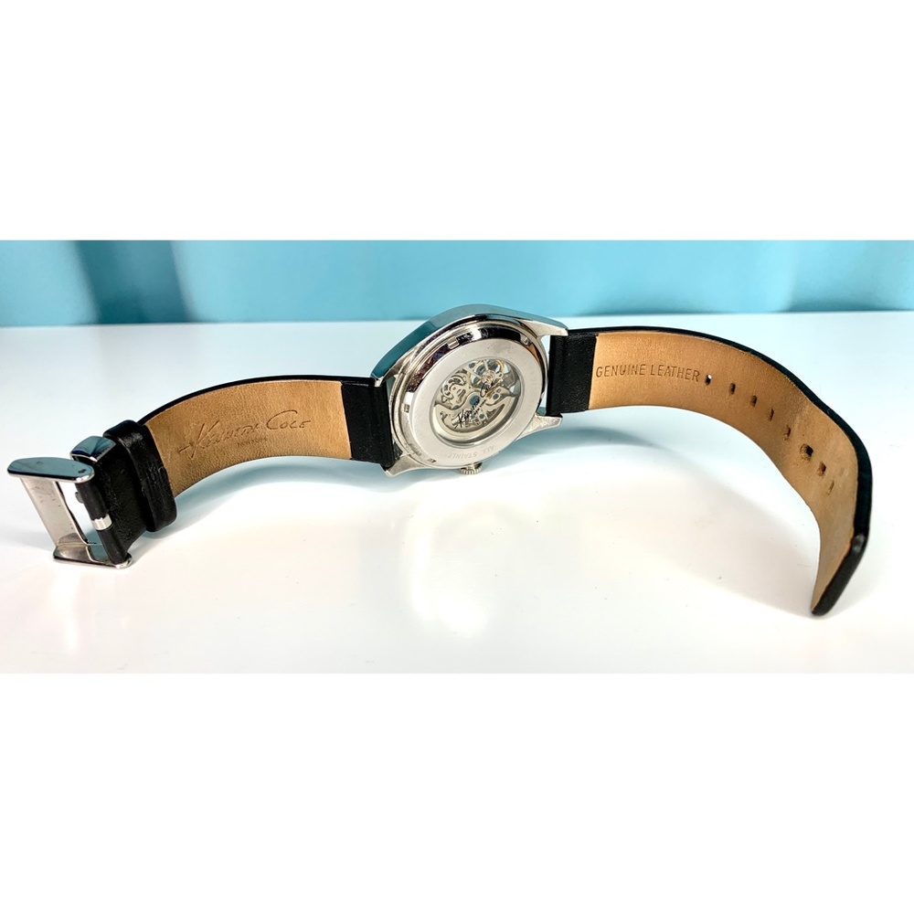 Kenneth Cole Automatic Analog Skeleton Watch Blue… - image 5
